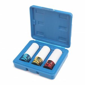 HBM 3-delige lange krachtdoppenset met kunststof beschermhulzen